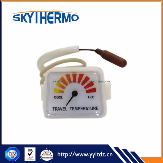 Thermomètre capillaire en plastique avec boîtier capillaire avec capillaire enduit de PCV