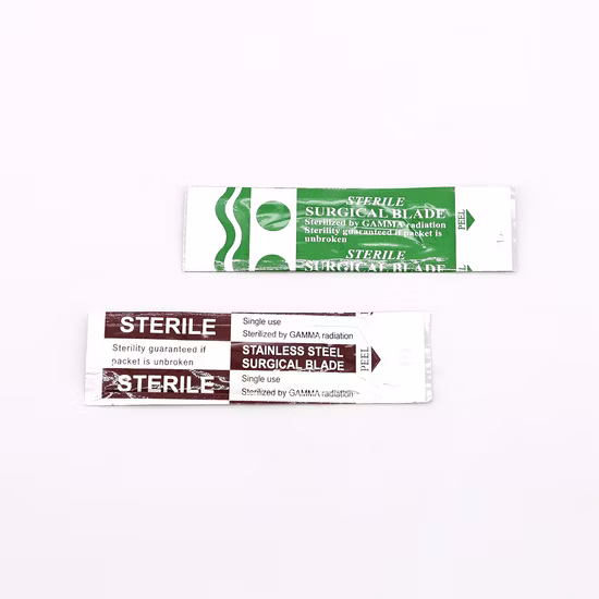 Lame chirurgicale stérile jetable en acier inoxydable/acier au carbone