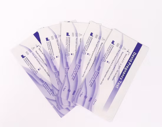Paquet OEM CE FDA 510K Approbation HCG Kits précis de bandelettes de test de grossesse en une étape en laboratoire