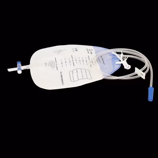 Sac de drainage urinaire de luxe économique de 2000 ml, sac collecteur d'urine, sac d'urine jetable