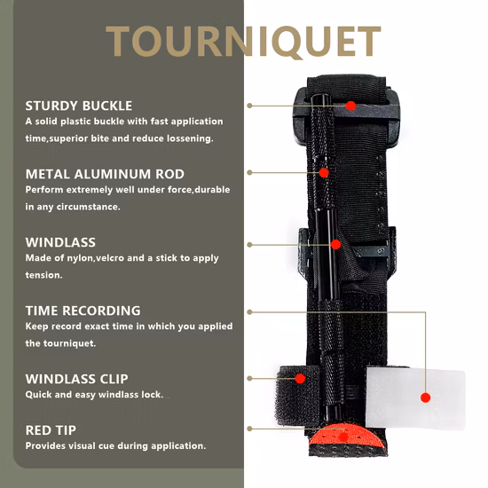 Tourniquet de chat en métal bleu/rouge/kaki, survie tactique, tourniquet de Combat en plein air, premiers secours rotatifs, urgence médicale