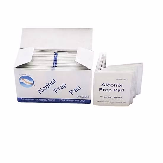 Tampon d'alcool jetable/tampon de préparation d'alcool/tampon d'alcool 70 % isopropylique