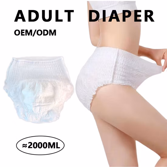 Couche-culotte jetable de qualité d'absorption élevée, culotte adulte
