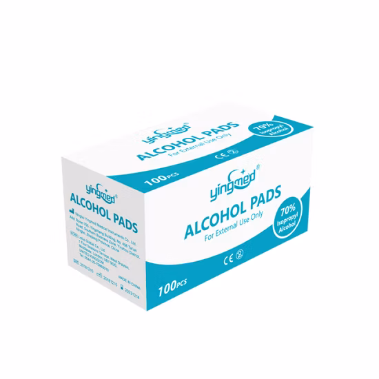 Fourniture médicale prix le moins cher tampon de préparation d'alcool alcool isopropylique à 70 %