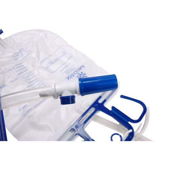Sac d'urine jetable stérilisé, sac de Drainage de collecte d'urine 2000ml avec T