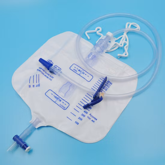 Port d'échantillonnage sans aiguille certifié CE de Chine Luxe stérile 2000 ml 2500 ml 4000 ml 5000 ml 10000 ml Sac de collecte de sacs de drainage urinaire à système fermé